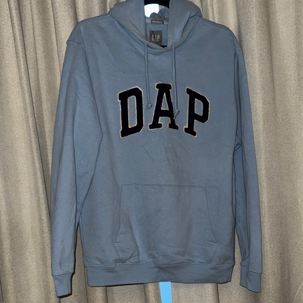 GAP Limited Edition DAP Blue Hoodie with Bold Lettering